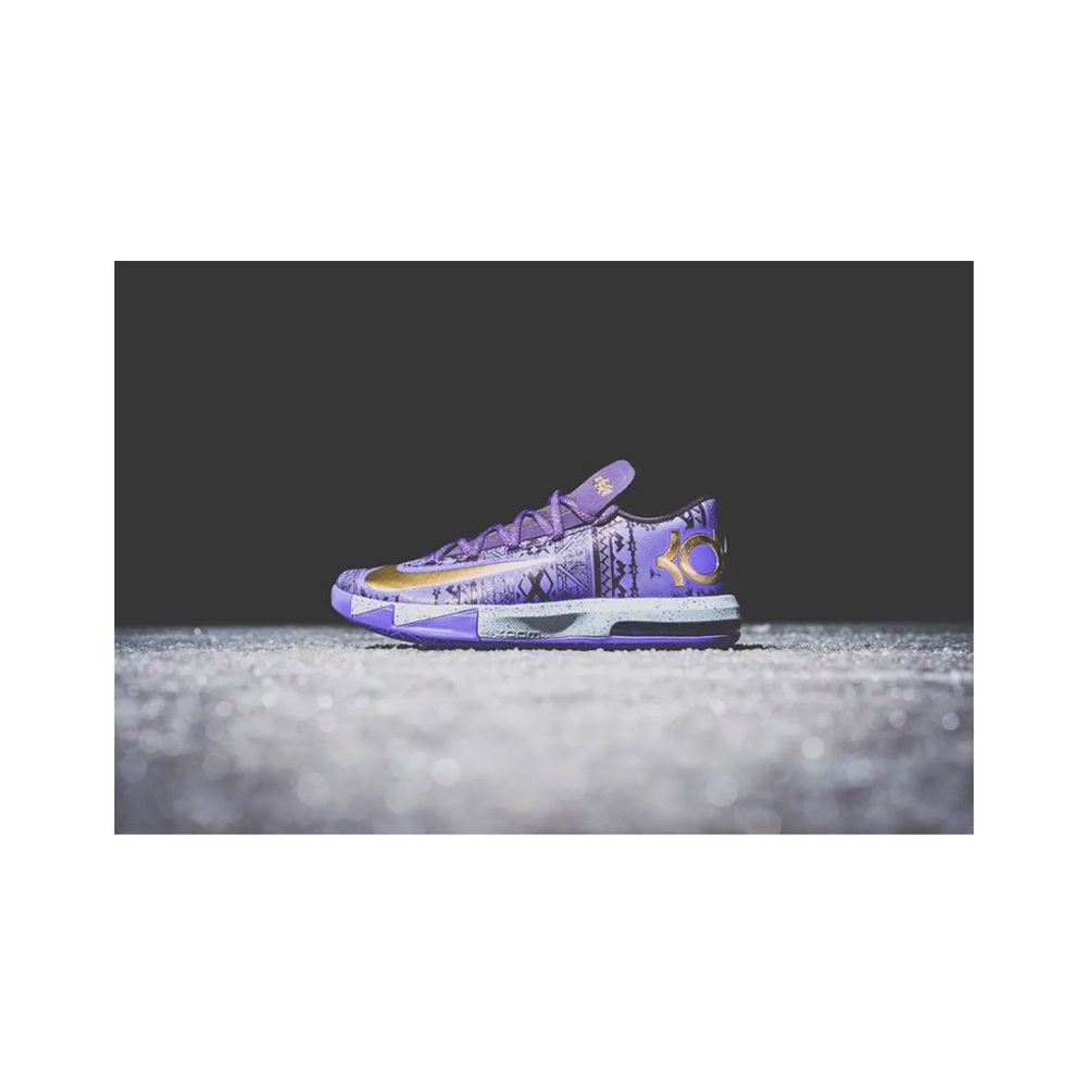Nike KD Purple and Gold Athletic Shoes